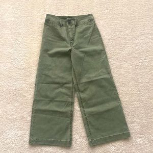 High waisted cropped wide leg. Olivia green. Never worn!